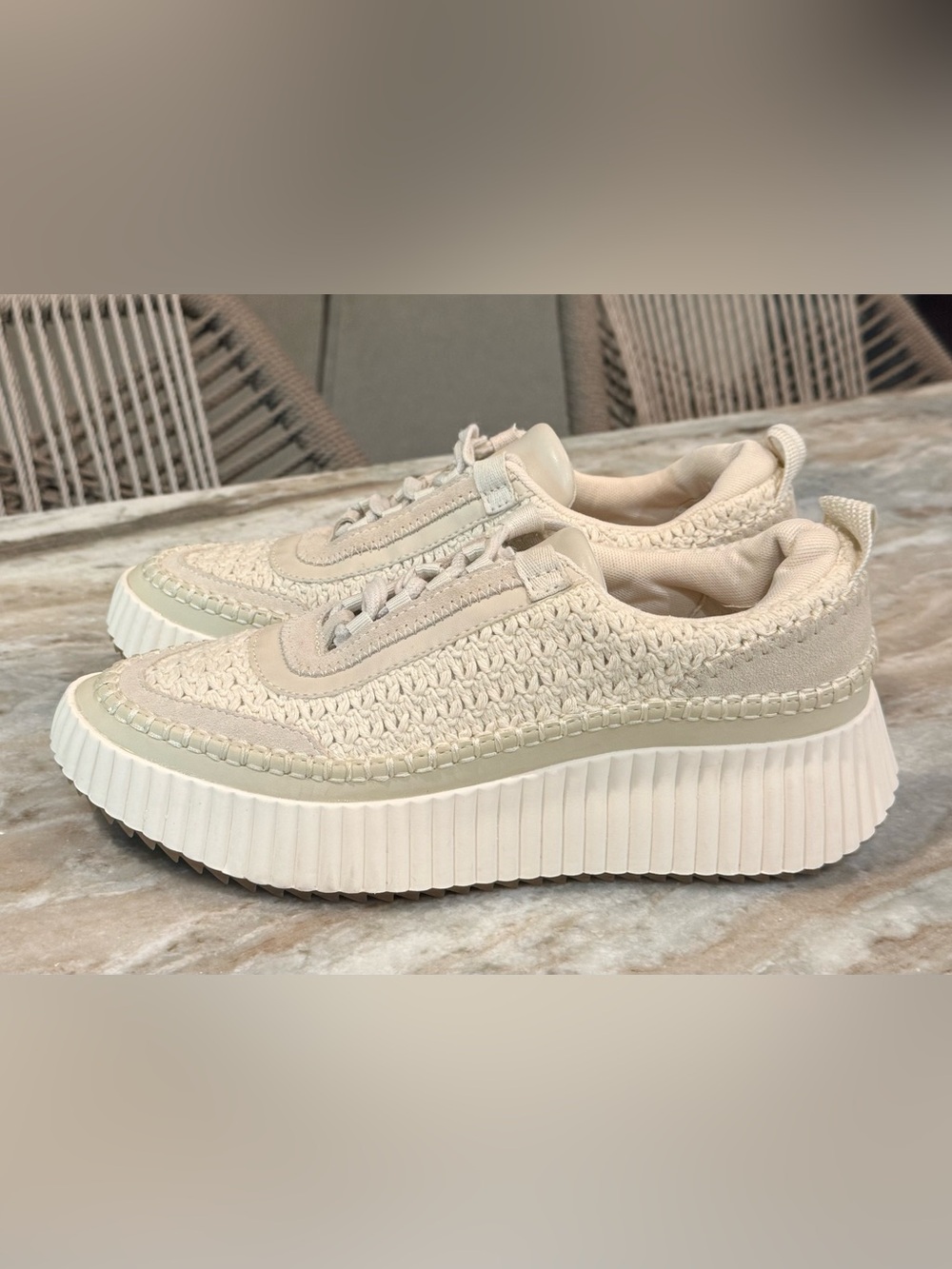 Women’s DOLCE VITA Dolen platform crochet sneakers- Size 8.5 - Picture 8 of 8